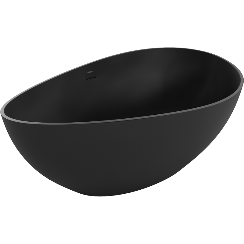Mexen Parma cadă de sine stătătoare din conglomerat 160 x 95 cm, negru mat - 57231609570