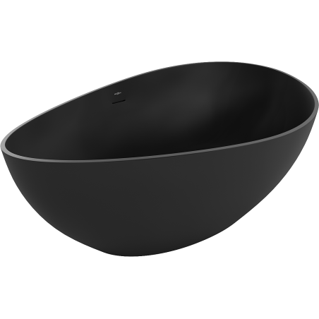 Mexen Parma szabadon álló kád konglomerátumból 160 x 95 cm, fekete matt - 57231609570