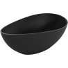 Mexen Parma cadă de sine stătătoare din conglomerat 160 x 95 cm, negru mat - 57231609570