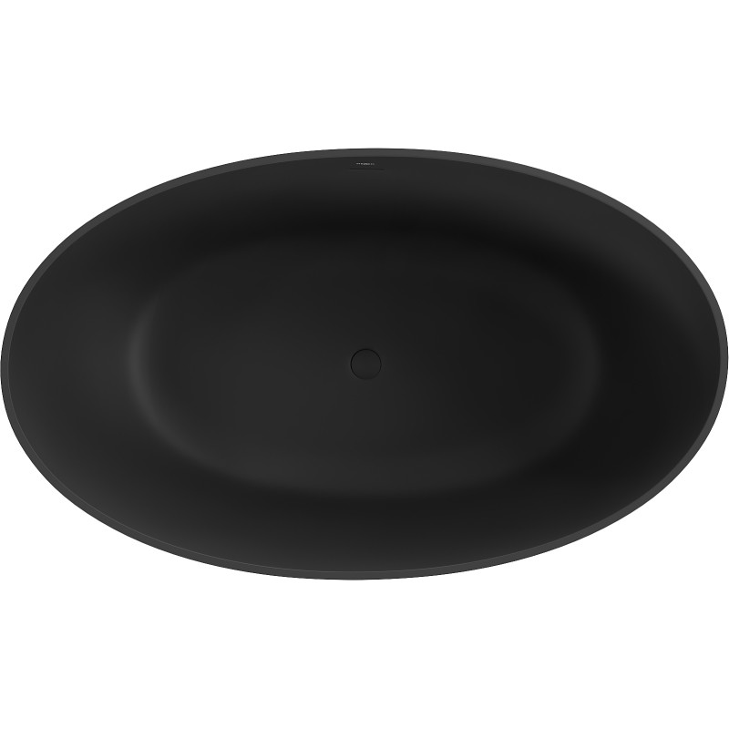Mexen Parma cadă freestanding din conglomerat 160 x 95 cm, negru mat - 57231609570