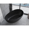 Mexen Parma 160 x 95 cm-es szabadon álló kád konglomerátumból, fekete matt - 57231609570