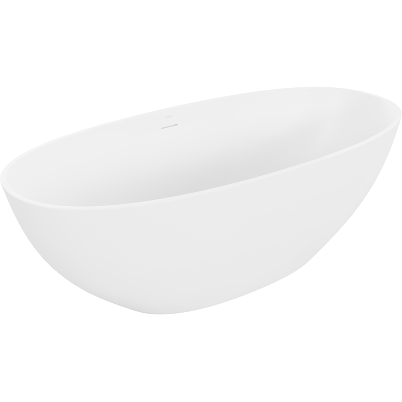 Mexen Bari cadă freestanding din conglomerat 165 x 75 cm, alb mat - 57221657500