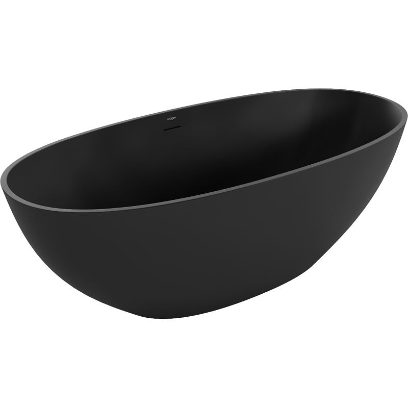 Mexen Bari cadă de baie freestanding din conglomerat 165 x 75 cm, negru mat - 57221657570