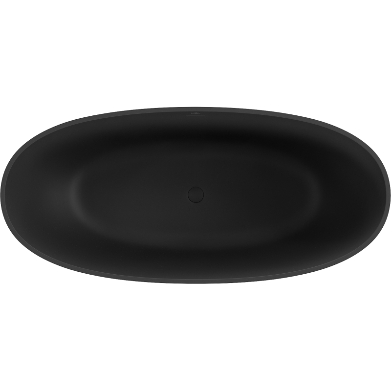 Mexen Bari cadă de sine stătătoare din conglomerat 165 x 75 cm, negru mat - 57221657570