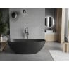 Mexen Bari cadă de baie freestanding din conglomerat 165 x 75 cm, negru mat - 57221657570