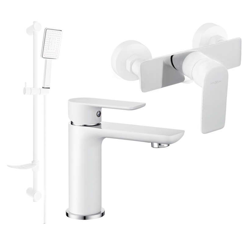 Mexen Alfa DF54 set duș, alb/crom - 745704DF54-02