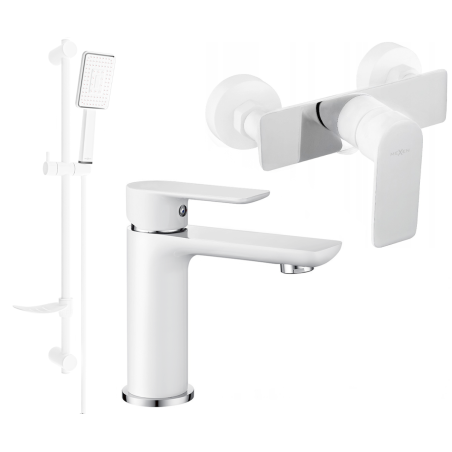 Mexen Alfa DF54 zuhanykészlet, fehér/króm - 745704DF54-02