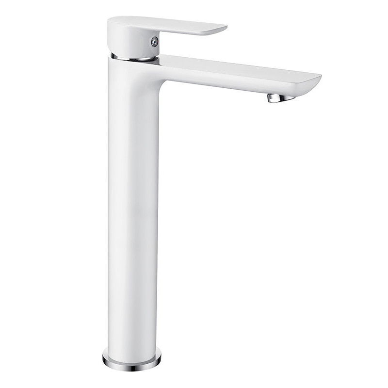 Mexen Alfa baterie înaltă pentru chiuvetă, albă/crom - 745710-02