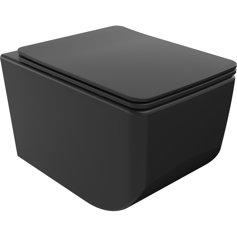 Mexen Vera vas wc fără margini cu capac de închidere lentă slim, duroplast, negru mat - 30164070