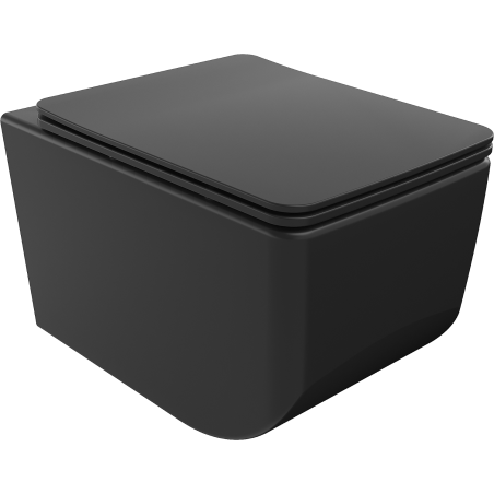 Mexen Vera vas wc fără margini cu capac de închidere lentă slim, duroplast, negru mat - 30164070