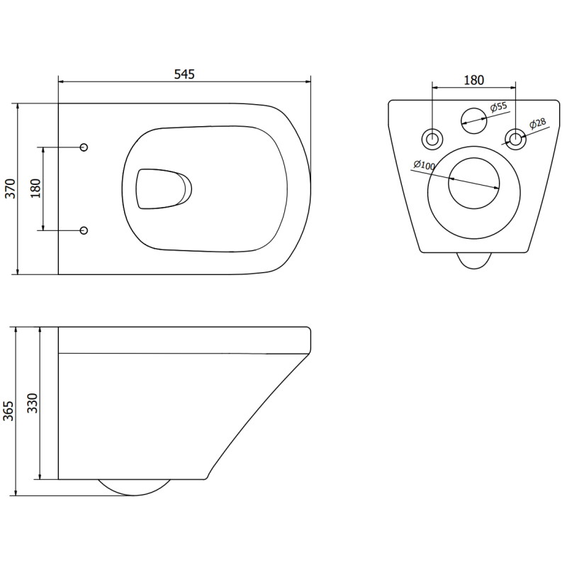 Mexen Vito wc csésze Rimless lassan záródó slim duroplast, fényes fehér - 30174000