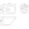 Mexen Vito vas wc Rimless cu capac cu închidere lentă slim, duroplast, alb lucios - 30174000