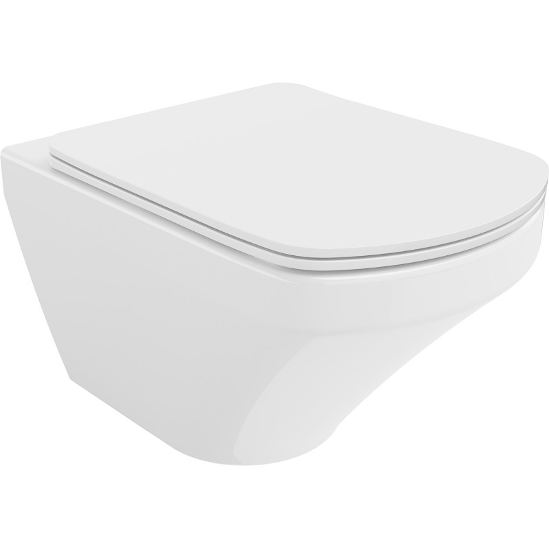 Mexen Vito Rimless WC csésze lassú záródású slim duroplast fedéllel, fényes fehér - 30174000