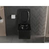 Mexen Vera Rimless WC csésze lassan záródó vékony duroplaszt ülőkével, fekete matt - 30164070
