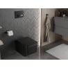 Mexen Vera perem nélküli wc csésze leeresztő automatikás ülőkével, duroplast, Fekete matt - 30164070