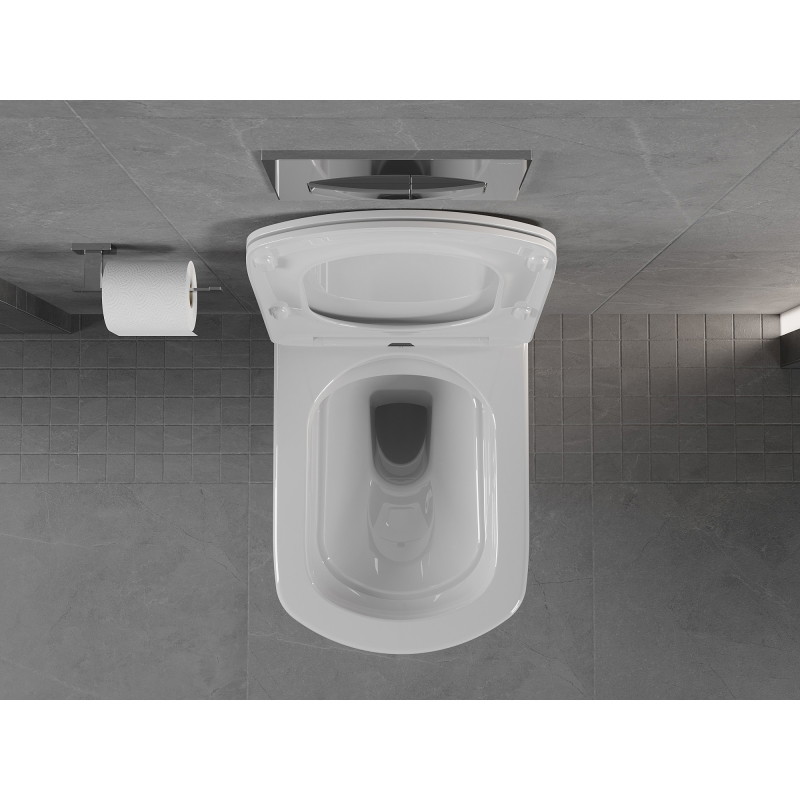 Mexen Vito wc csésze Rimless lassan záródó slim duroplast, fényes fehér - 30174000
