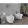 Mexen Rico vas de toaletă Rimless cu capac slim cu închidere lentă , duroplast, Albă mat - 30724001