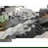 Mexen Cesar chiuvetă de granit 1-cameră cu picurător și baterie de bucătărie Savita, negru/auriu metalic - 6514-75-672601-00