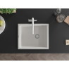 Mexen Pedro chiuvetă de granit cu 1 compartiment 560 x 460 mm, alb, sifon cromat - 6508561000-20