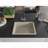 Chiuvetă granit Mexen Pedro cu 1 compartiment 560 x 460 mm, bej, sifon crom - 6508561000-69
