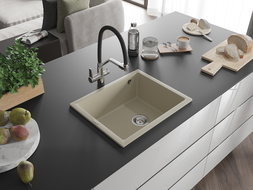 Mexen Pedro 1-medencés gránit mosogató 560 x 460 mm, Bézs - 6508561000-69