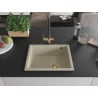Mexen Pedro chiuvetă granit 1-cameră 560 x 460 mm, bej, sifon auriu - 6508561000-69-G