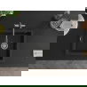 Mexen Pedro 1-medencés gránit mosogató 560 x 460 mm, Fekete/Fém ezüst - 6508561000-73