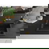 Mexen Pedro 1-medencés gránit mosogató 560 x 460 mm, Fekete/Fém ezüst, szifon Arany - 6508561000-73-G
