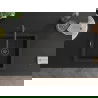 Mexen Pedro chiuvetă de granit cu 1 compartiment 560 x 460 mm, Neagră/Auriu metalic, sifon Neagră - 6508561000-75-B