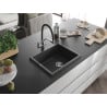 Mexen Pedro chiuvetă de granit cu 1 compartiment 560 x 460 mm, Negru cu picățele - 6508561000-76