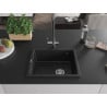 Mexen Pedro chiuvetă de granit cu 1 compartiment 560 x 460 mm, Neagră - 6508561000-77