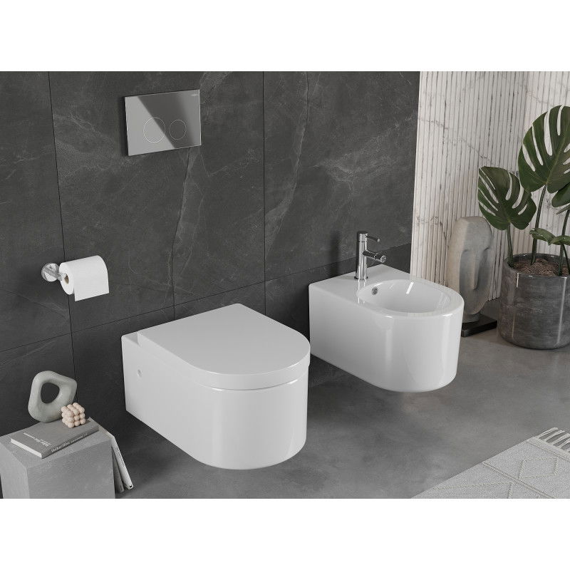 Mexen Sofia vas de toaletă cu capac cu închidere lentă dur, alb lucios - 30798000