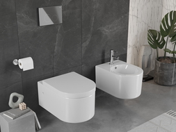 Mexen Sofia miska wc z deską wolnoopadającą twarda, Albă - 30798000