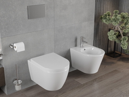 Mexen Rico perem nélküli wc csésze leeresztő automatikás, kemény ülőkével, Fehér - 30478000