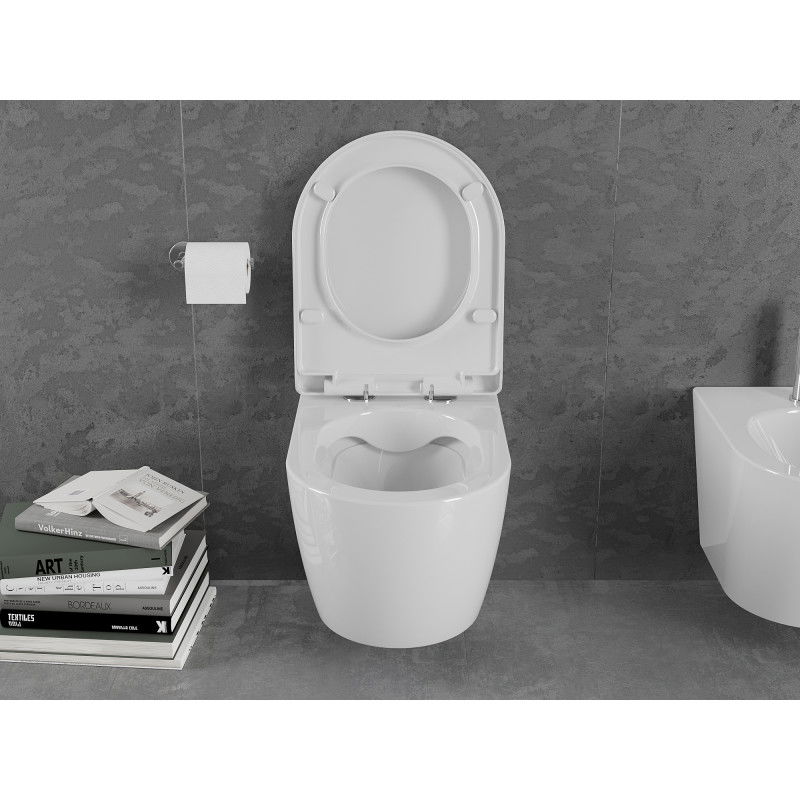 Mexen Lena vas wc Rimless cu capac cu închidere lentă, dur, alb lucios - 30298000