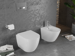 Mexen Lena kemény, fényes fehér WC csésze lassan záródó ülőkével - 30298000