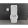 Mexen Cube Rimless WC csésze lassan záródó slim tetővel, duroplast, fényes fehér - 30924000