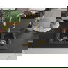 Mexen Carlos chiuvetă de bucătărie din granit cu 1,5 cuve cu baterie de bucătărie Savita, negru pătat - 6518-76-672601-50