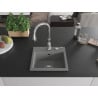 Mexen Milo chiuveta de granit cu 1 compartiment cu baterie de bucătărie Savita, gri - 6505-71-672601-00