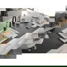 Mexen Enzo chiuvetă de granit cu 1 compartiment cu scurgător și baterie de bucătărie Savita, alb - 6506-20-672601-70