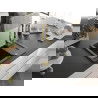 Mexen Enzo chiuvetă de granit cu un compartiment, cu picurător și baterie de bucătărie Savita, Neagră - 6506-77-672601-50