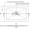 Mexen Hugo téglalap alakú zuhanytálca SMC 150 x 100 cm, Fekete - 42701015