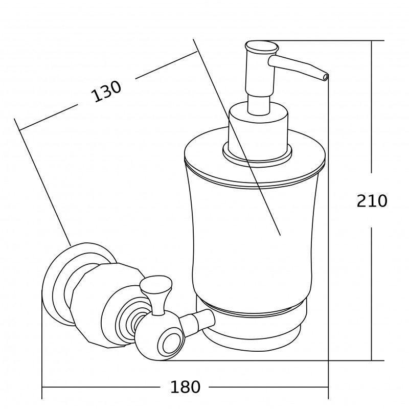 Mexen Estela dispenser săpun, auriu - 7011540-50