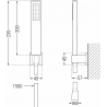Mexen R-02 set de duș punctual, gri pușcă periat - 785005050-66