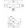 Mexen Kai baterie termostatică de cadă, aurie - 77300-50