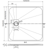 Mexen Hugo cadă pentru duș pătrată SMC 90 x 90 cm, Neagră - 42709090