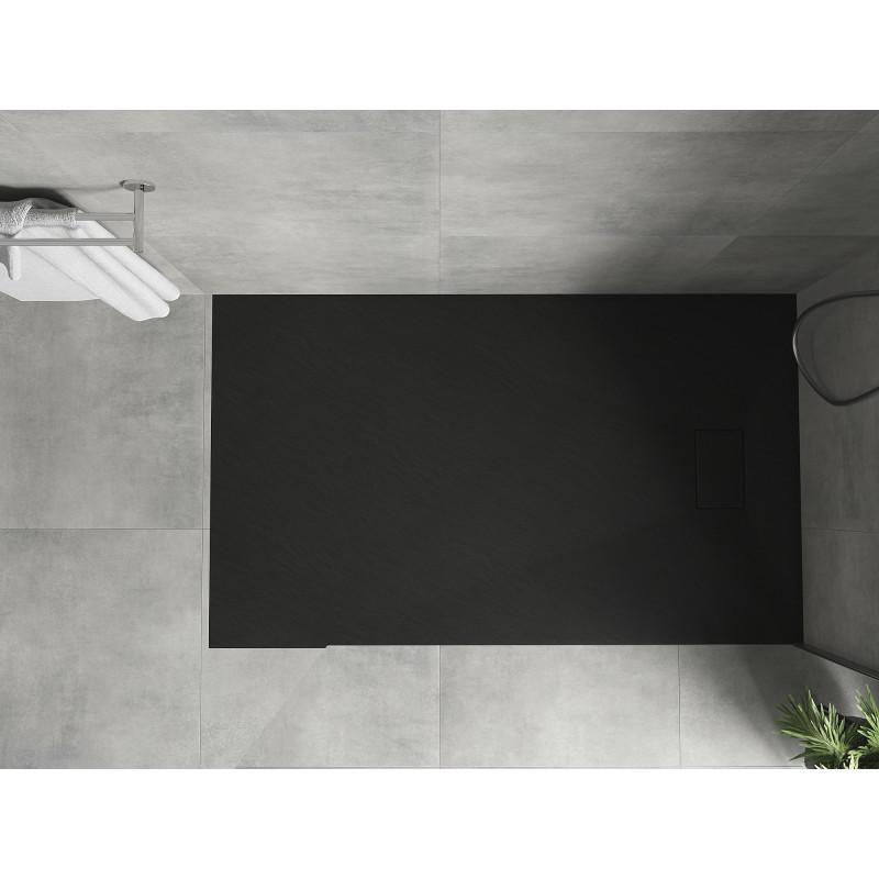 Mexen Hugo téglalap alakú zuhanytálca SMC 140 x 70 cm, fekete - 42707014