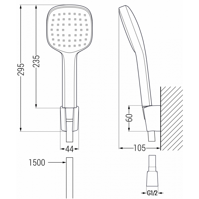 Mexen R-33 pontos zuhanykészlet, króm - 785335052-00