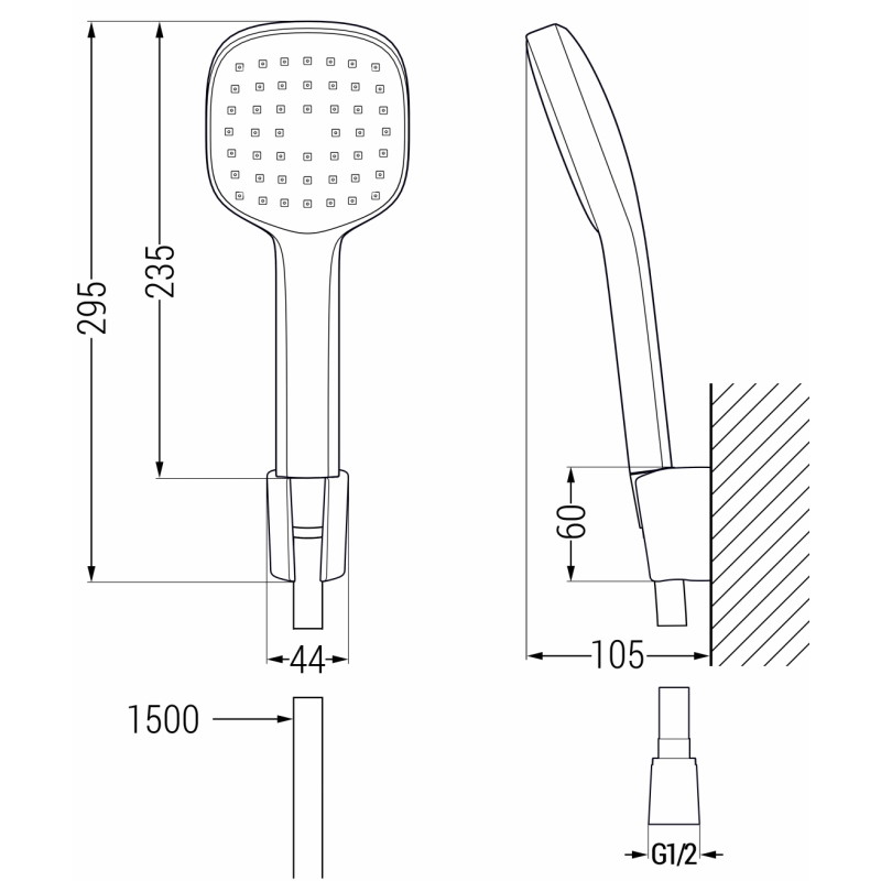 Mexen R-33 pontszerű zuhanykészlet, króm/fehér - 785335052-02
