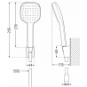 Mexen R-33 set de duș punctat, crom/alb - 785335052-02